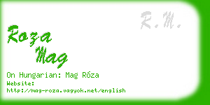 roza mag business card