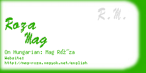 roza mag business card